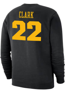 Caitlin Clark Nike Mens Black Iowa Hawkeyes Name And Number Club Fleece Tee