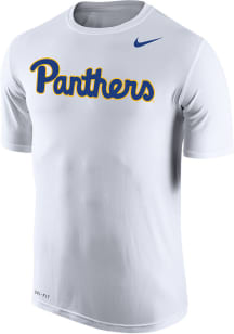 Nike Pitt Panthers White Script Name Short Sleeve T Shirt