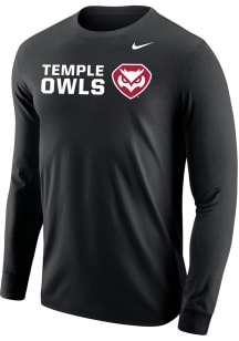 Nike Temple Owls Black Stacked Long Sleeve T Shirt