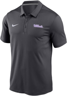 Mens K-State Wildcats Dark Grey Nike Wildcats Script Short Sleeve Polo Shirt