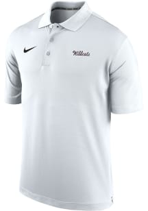 Nike K-State Wildcats Mens White Wildcats Script Short Sleeve Polo