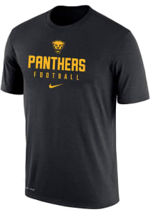 Nike Pitt Panthers Black Team Issue Football Short Sleeve T Shirt