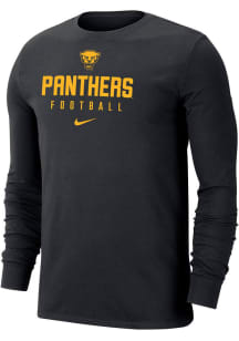 Nike Pitt Panthers Black Team Issue Football Long Sleeve T Shirt