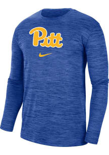 Nike Pitt Panthers Blue Velocity Team Issue Long Sleeve T-Shirt