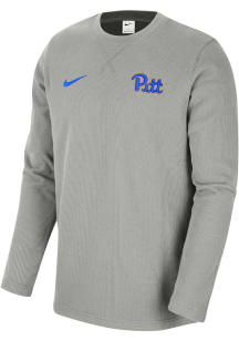 Nike Pitt Panthers Mens Grey Sideline Long Sleeve Sweatshirt
