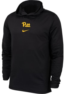 Nike Pitt Panthers Mens Black Sideline Lightweight Player Long Sleeve Hoodie