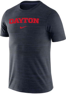 Nike Dayton Flyers Navy Blue Velocity Team Issue Short Sleeve T Shirt