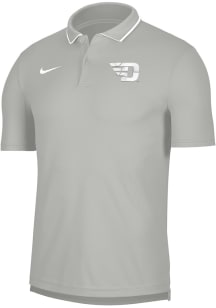 Nike Dayton Flyers Mens Grey Sideline Coach Short Sleeve Polo