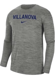 Nike Villanova Wildcats Grey Velocity Team Issue Long Sleeve T-Shirt