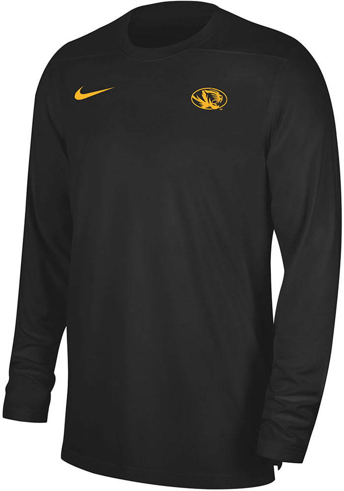 Nike Missouri Tigers Sideline UV Coach Long Sleeve T-Shirt - BLACK