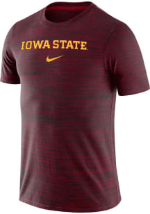 Nike Iowa State Cyclones Red Velocity Team Issue Short Sleeve T Shirt