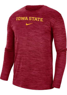Nike Iowa State Cyclones Red Velocity Team Issue Long Sleeve T-Shirt