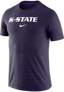Nike K-State Wildcats Purple Velocity Team Issue Short Sleeve T Shirt
