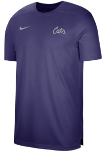 Nike K-State Wildcats Purple Sideline UV Coach Short Sleeve T Shirt