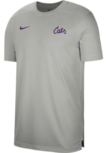 Nike K-State Wildcats Grey Sideline UV Coach Short Sleeve T Shirt