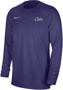 Nike K-State Wildcats Purple Sideline UV Coach Long Sleeve T-Shirt