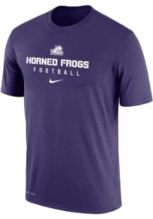 Nike TCU Horned Frogs Purple Team Issue Football Short Sleeve T Shirt