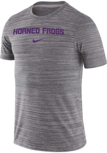 Nike TCU Horned Frogs Grey Velocity Team Issue Short Sleeve T Shirt