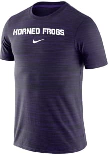 Nike TCU Horned Frogs Purple Velocity Team Issue Short Sleeve T Shirt