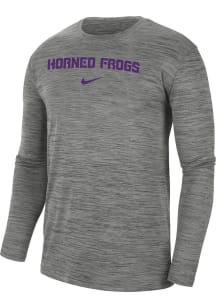 Nike TCU Horned Frogs Grey Velocity Team Issue Long Sleeve T-Shirt