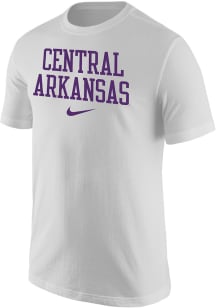 Nike Central Arkansas Bears White Core Block Name Short Sleeve T Shirt