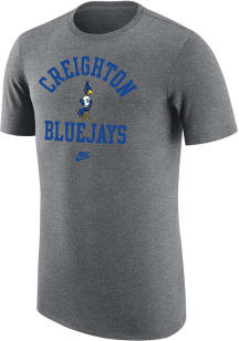 Nike Creighton Bluejays Grey Tri Blend Short Sleeve Fashion T Shirt