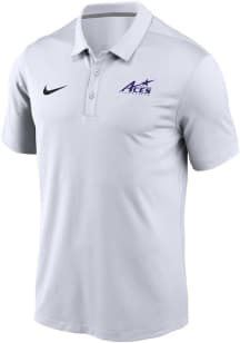 Nike Evansville Purple Aces Mens White Varsity Short Sleeve Polo