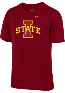 Nike Iowa State Cyclones Youth Cardinal Primary Logo Short Sleeve T-Shirt