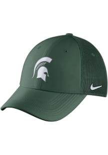Nike Michigan State Spartans Mens Green Dry L91 Mesh Swoosh Flex Hat
