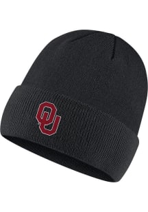 Nike Oklahoma Sooners Black Logo Beanie Mens Knit Hat