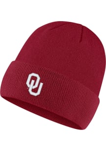 Nike Oklahoma Sooners Cardinal Logo Beanie Mens Knit Hat