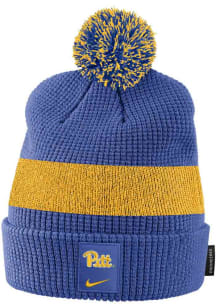 Nike Pitt Panthers Blue Sideline Pom Beanie Mens Knit Hat