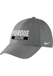 Nike Purdue Boilermakers Mens Grey Verbiage Swoosh Flex Hat