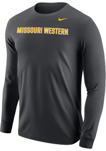 Nike Missouri Western Griffons Grey Core Wordmark Long Sleeve T Shirt