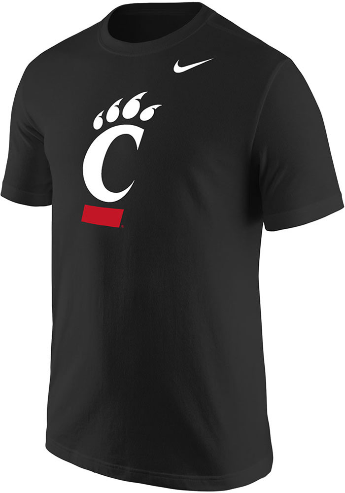 Nike Cincinnati Bearcats Black Primary Logo Short Sleeve T Shirt