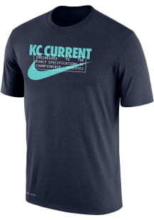 Nike KC Current Navy Blue Engineered Short Sleeve T Shirt