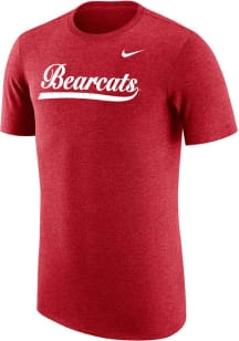 Nike Cincinnati Bearcats Red Triblend Script Mascot Name Short Sleeve Fashion T Shirt