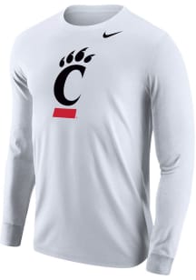 Nike Cincinnati Bearcats White Primary Logo Long Sleeve T Shirt