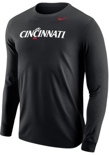 Nike Cincinnati Bearcats Black Therma Wordmark Long Sleeve T Shirt