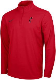 Nike Cincinnati Bearcats Mens Red Intensity Primary Logo Long Sleeve 1/4 Zip Pullover