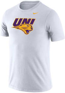 Nike Northern Iowa Panthers White Arch mascot Short Sleeve T Shirt