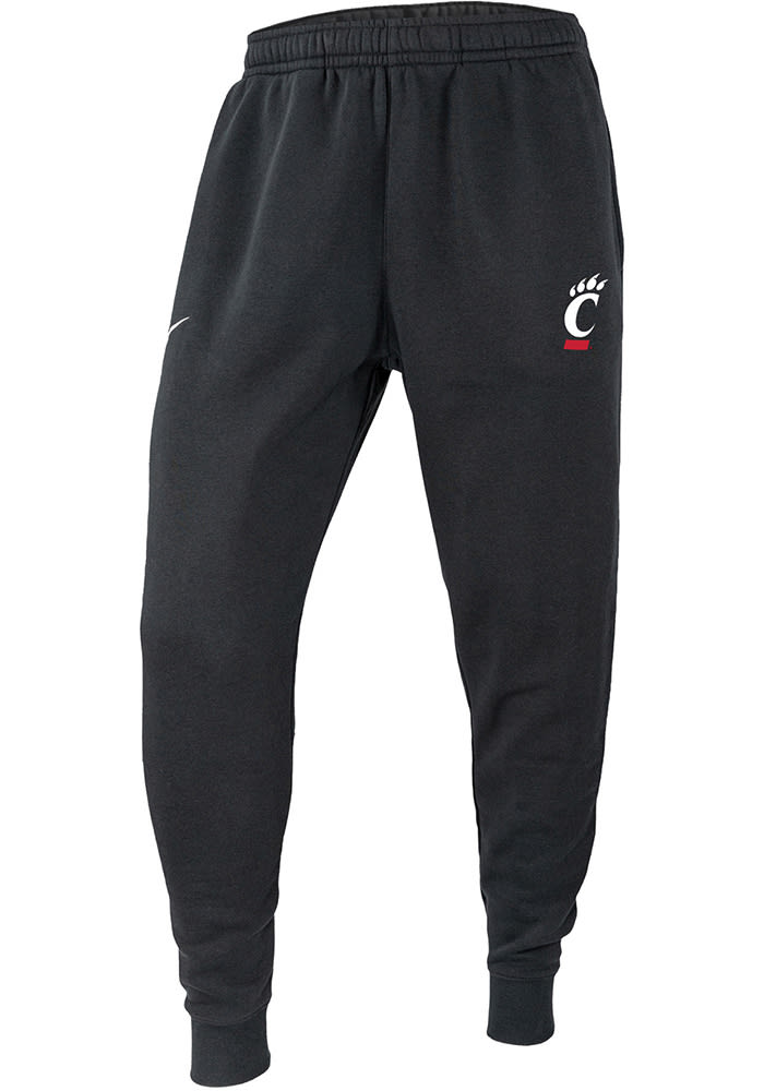 Nike Cincinnati Bearcats Mens Black Club Fleece Arch Mascot Sweatpants