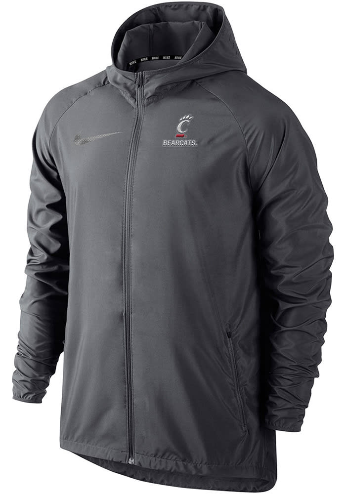 Nike Cincinnati Bearcats Mens Grey Essential Jacket Flat Name Light Weight Jacket