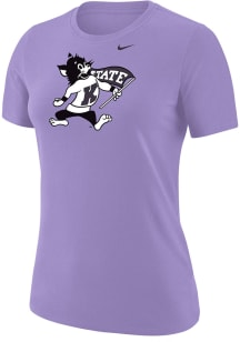 Nike K-State Wildcats Womens Lavender Cotton Short Sleeve T-Shirt