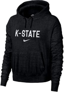 Nike K-State Wildcats Womens Black Gym Vintage Hooded Sweatshirt