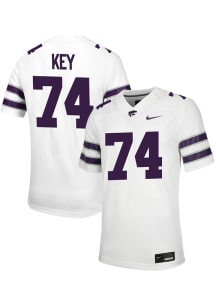 Alex Key Nike Mens White K-State Wildcats NIL Game Football Jersey
