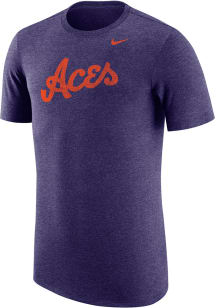 Nike Evansville Purple Aces Purple Alt Logo Short Sleeve Fashion T Shirt