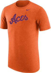 Nike Evansville Purple Aces Orange Alt Logo Short Sleeve Fashion T Shirt