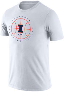 Illinois Fighting Illini White Nike Basketball Fightin Illini Short Sleeve T Shirt