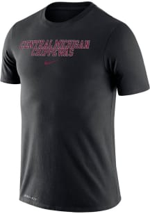 Nike Central Michigan Chippewas Black Stacked Name Short Sleeve T Shirt